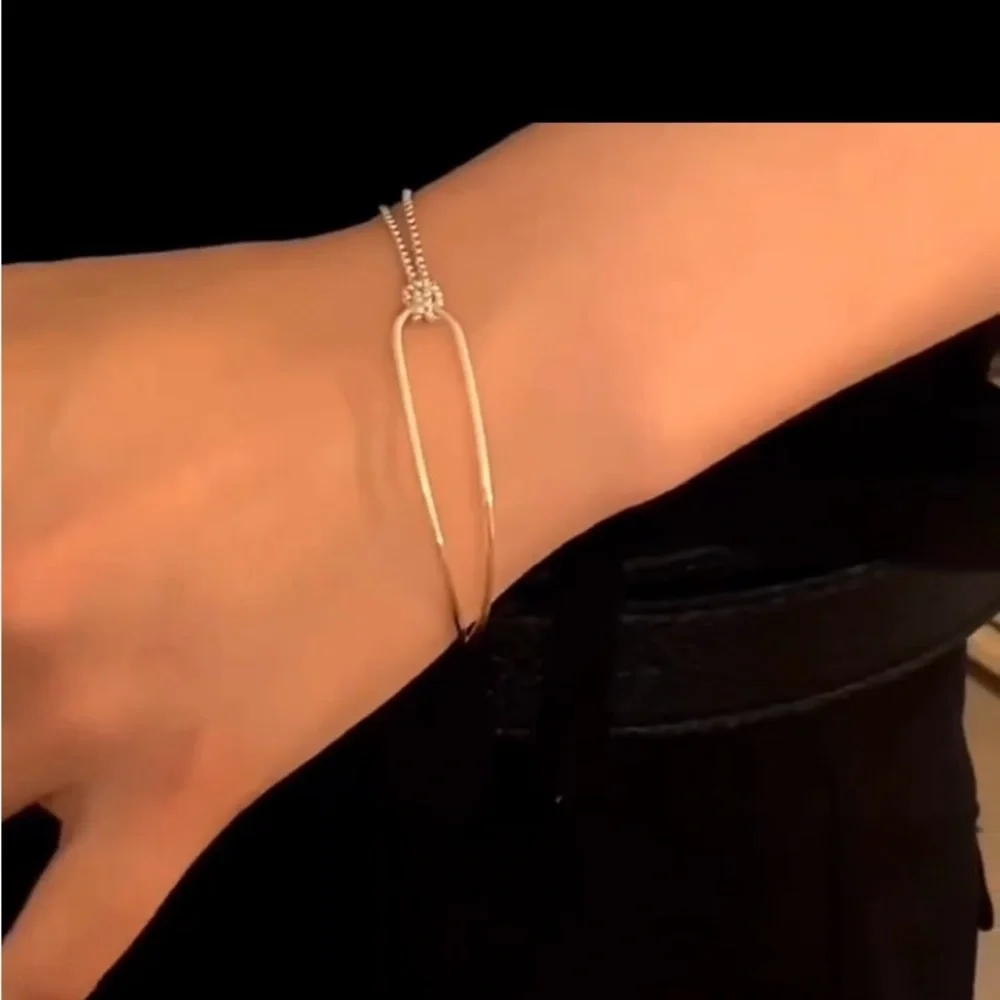 .925 Sterling Silver Chain and Knot Boho
Bracelet in Gift Box -  NIB - Picture 5 of 8